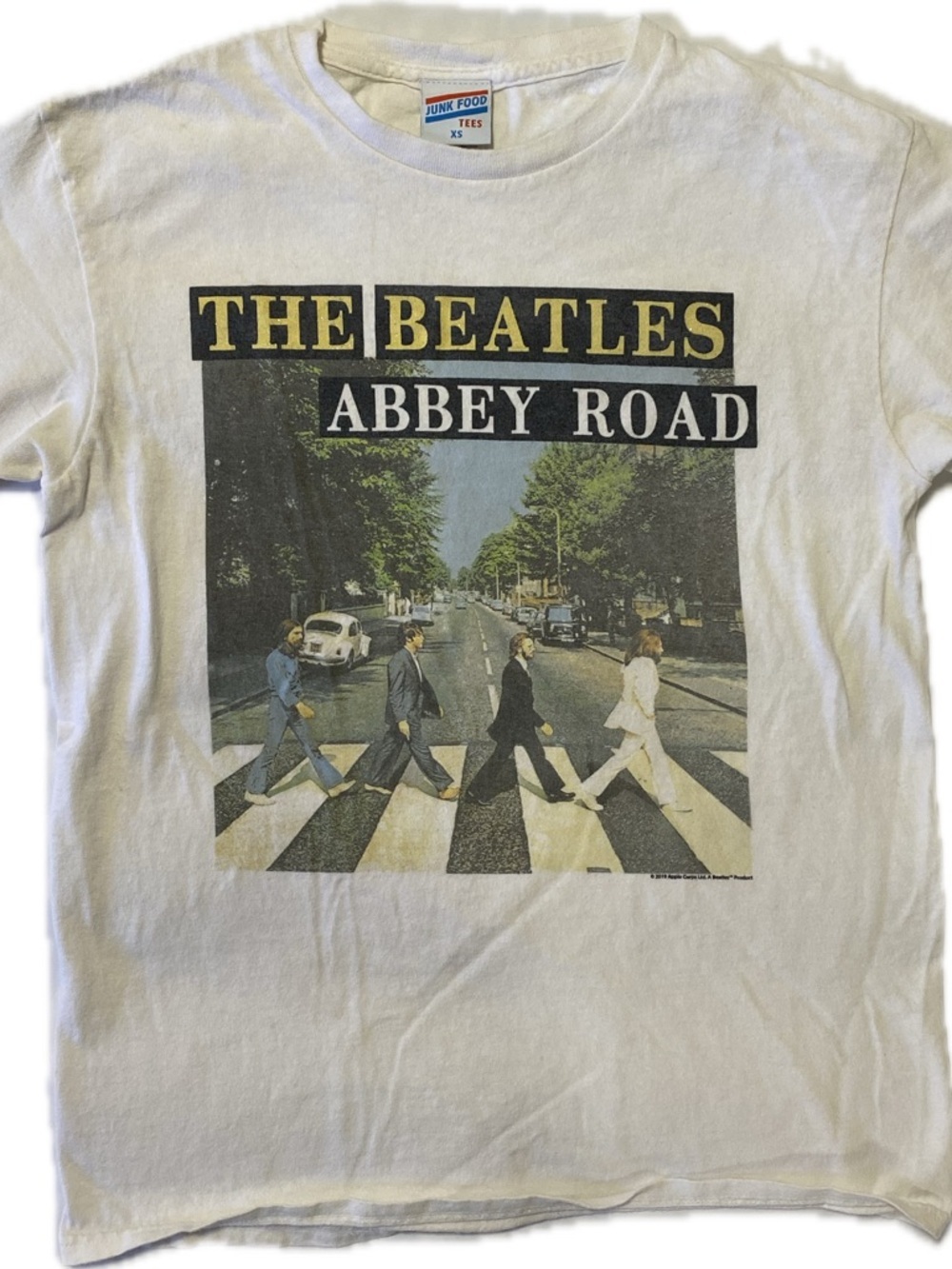 Junk Food Clothing The Beatles Abbey Road Graphic Tee - White size XS
